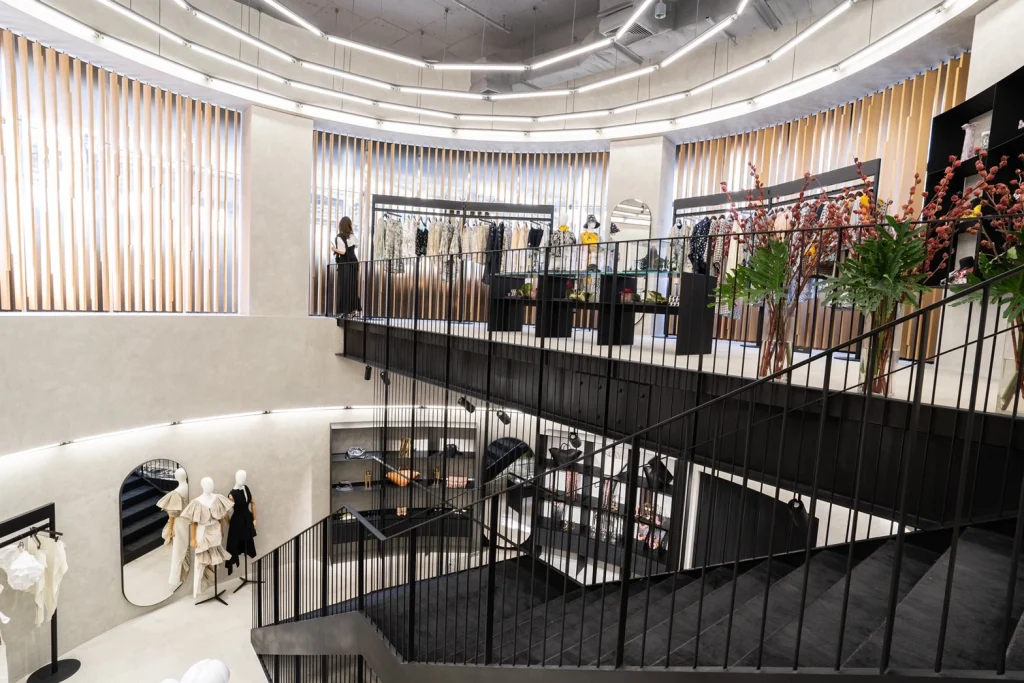 The sophisticated and modern interior of the CLUB 21 store at Gaysorn Village, a destination for Quiet Luxury brands.