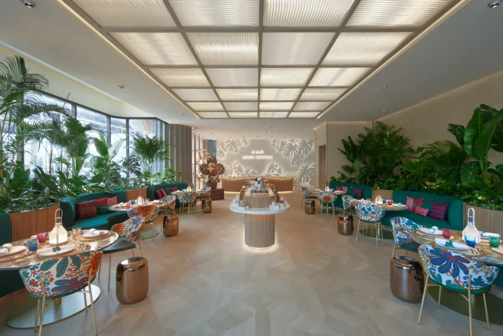 Signature designer pastries and coffee set at Le Café Louis Vuitton, Ground floor Gaysorn Amarin