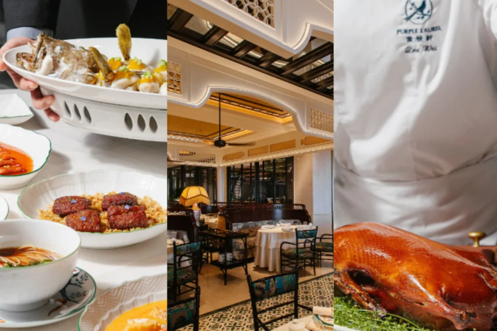 Artfully plated modern fine dining dish at Purple Laurel restaurant, 2nd floor Gaysorn Amarin